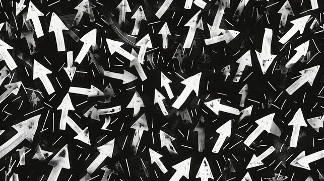 A collection of arrows pointing in various directions