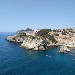 beautiful Dubrovnik and its architectural monuments during the hot summer