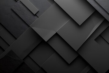 Abstract Geometric Pattern in Monochrome Black