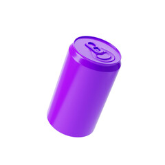Soda can icon isolated over transparent background, png. 3d rendering.