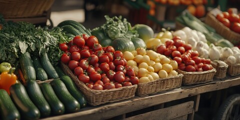Vegetable market display