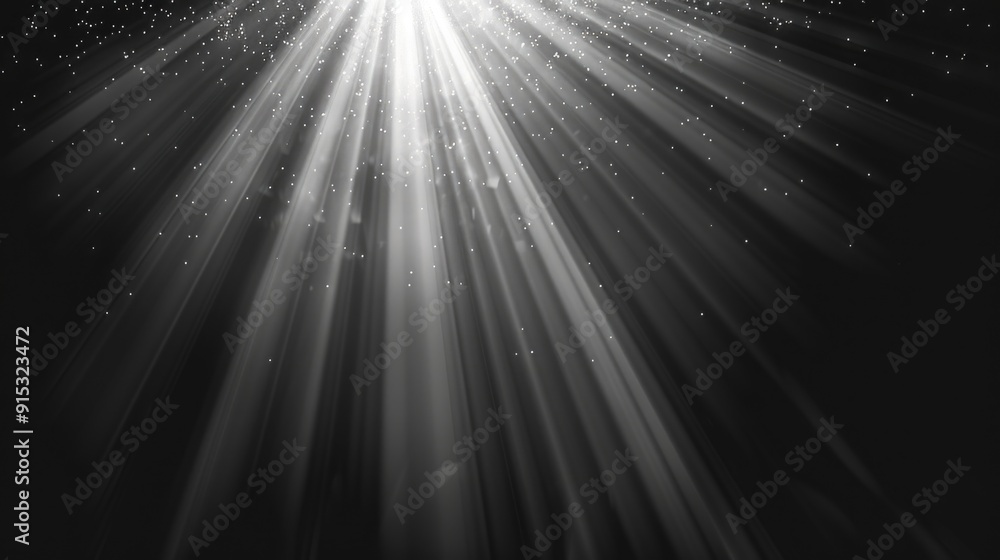 Poster a bright sunbeam shines through a cloudy sky, creating a warm and cozy atmosphere
