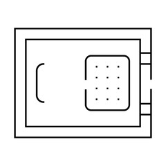 safe equipment line icon vector. safe equipment sign. isolated contour symbol black illustration
