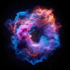 Colorful cosmic nebula space art