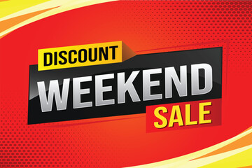 Weekend Special sale tag. Banner design template for marketing. Special offer promotion retail. background banner modern graphic design for advertising store shop, online store, website, landing page
