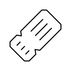 ticket line icon with white background vector stock illustration