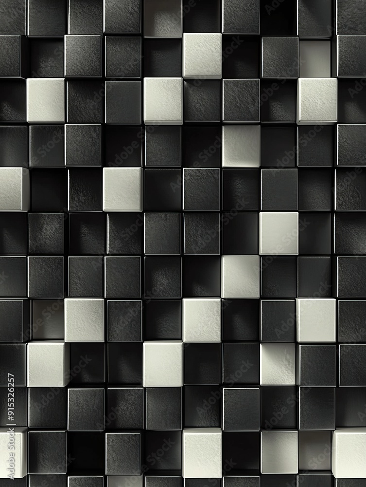 Poster a high-resolution background with a seamless pattern of 3d cubes