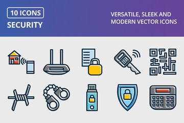 Butcher Thick Line Filled Dark Colors Icon Set