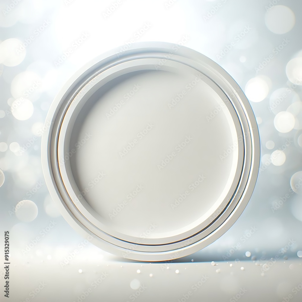 Poster a white plate with a circular shape. the plate is empty and has a shiny surface. the plate is placed