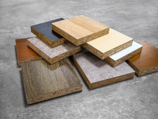 Samples of finishing materials for the manufacture of furniture, MDF facades. Medium density...