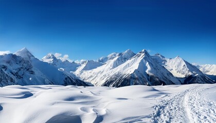 Obraz premium Camping on a snowy ridge.