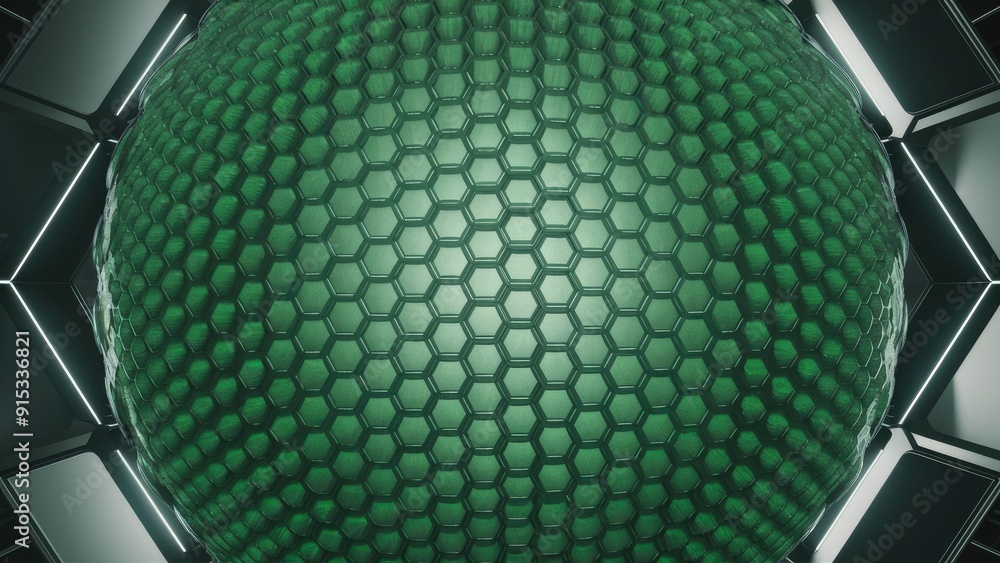 Poster abstract green honeycomb pattern featuring hexagonal diamond shapes modern template design for docum