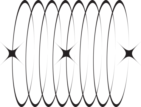 Y2k icon of star shape Shiny glitter element. Abstract retro minimal twinkles with cosmic orbit. Minimal modern futuristic figure