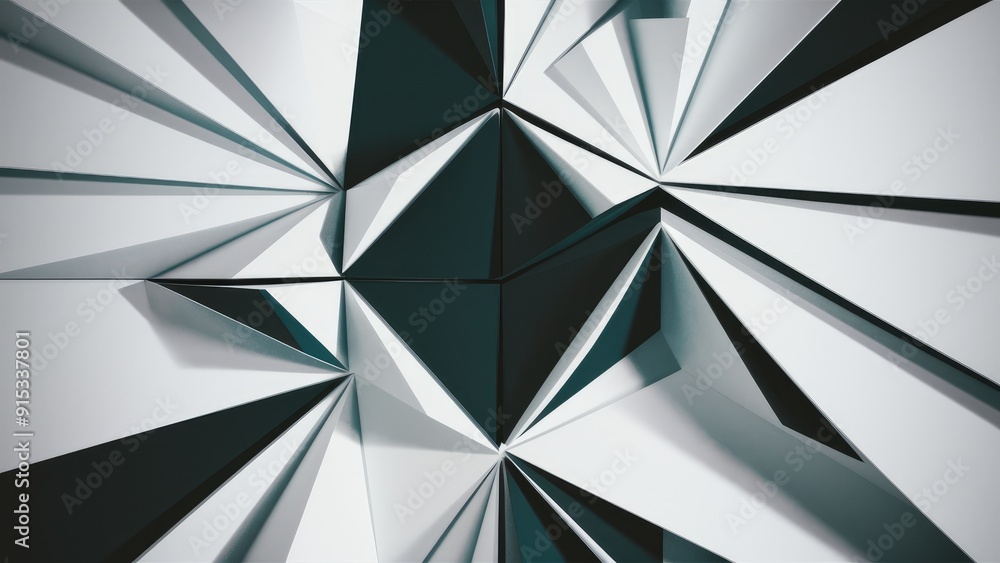 Poster abstract geometric background featuring white triangular lines modern design suitable for wallpaper 