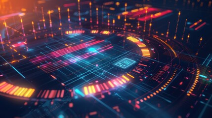 Obraz premium Abstract digital technology background.