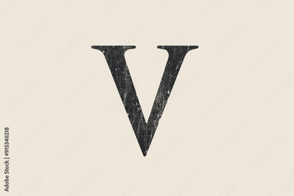 Fototapete a minimalist illustration of the letter v featuring clean lines and a simple elegant design. this ve