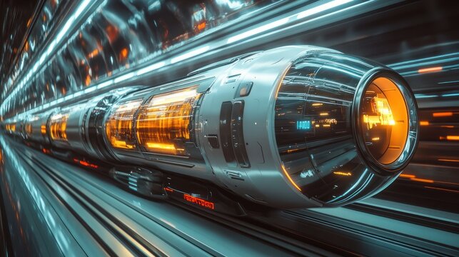 Futuristic Hyperloop Transportation System