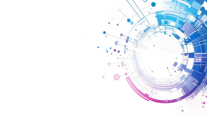 Obraz premium Innovative Tech: Blue and Purple Vector Slide Design