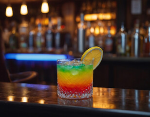 Barkeeper at a Cocktailbar, mixing cocktails, classic cocktails, Manhattan Cocktail, mixologist