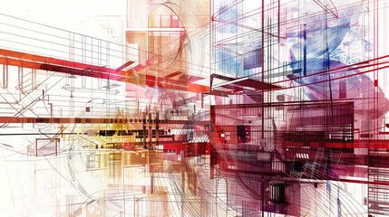  The Fascinating World of Abstract Architectural Drawings: A Blend of Creativity and Innovation. Showcasing Unconventional Designs and Inspiring Spatial Concepts.