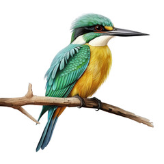 Fototapeta premium kingfisher flying isolated on white