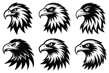 Eagle Head Logo Minimalist Vector Art Illustration