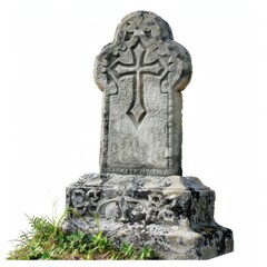 Obraz premium Headstone gravestone tombstone symbol.