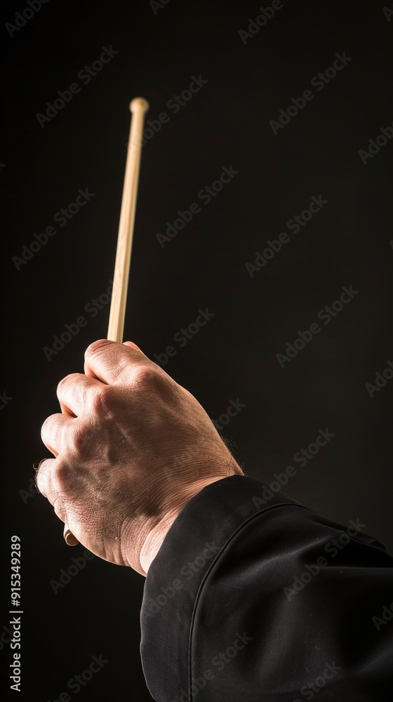 Canvas Prints Conductor's Hand Holding Baton.