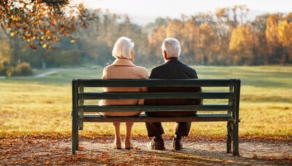 Senior couple sharing a dessert.