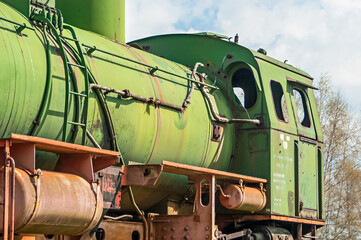 Eisenbahn; Alte Rangierlokomotive im ehemaligen Braunkohletagebau