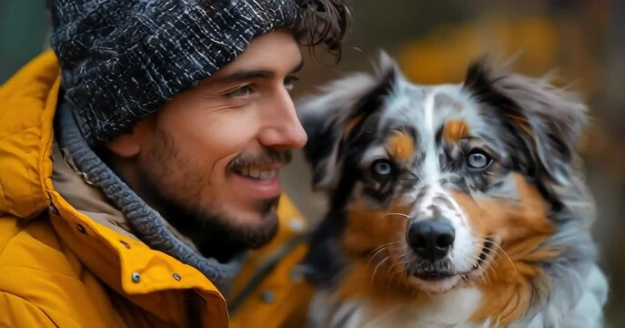 man with dog