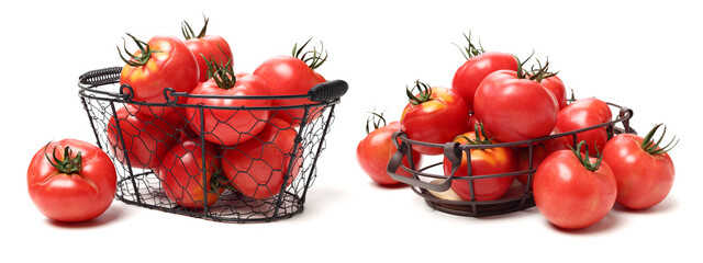 fresh tomato isolated on white background