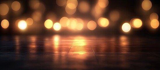 Blurred Image Light for Night. with copy space image. Place for adding text or design