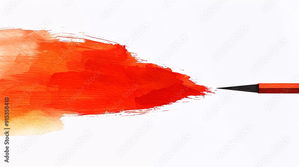 Poster image features a dynamic red brush stroke extending from a paintbrush, symbolizing creativity, artis
