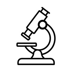 Microscope Icon in Outline Style