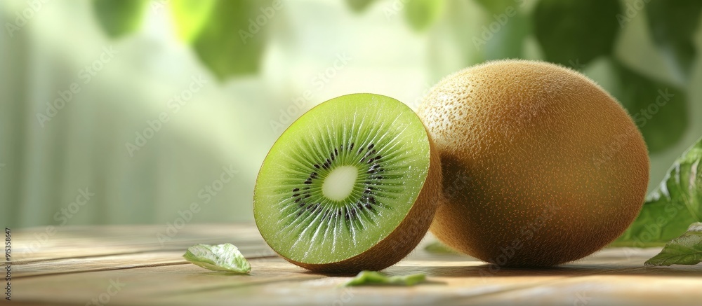Poster kiwi fruit. with copy space image. place for adding text or design