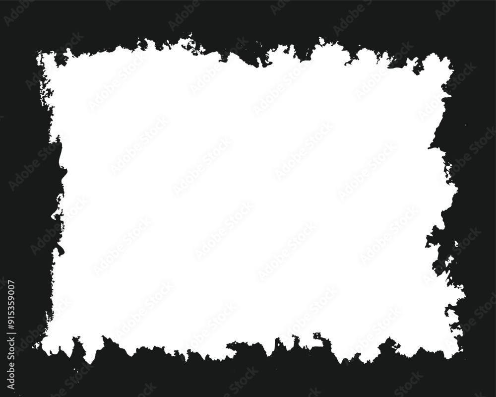 Fototapete simple isolated grudge frame background. frames and borders concept vector art