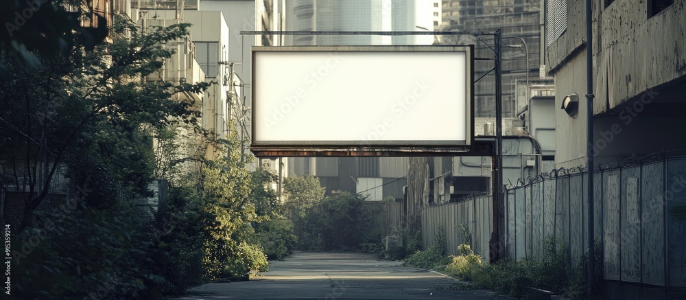 Leinwandbilder Empty billboard in a city setting. with copy space image. Place for adding text or design