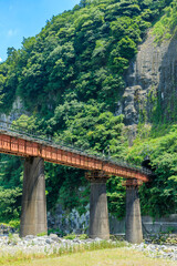 夏の岩戸の景観　大分県豊後大野市　Summer scenery of Iwato. Ooita Pref, Bungoono City.