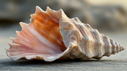 Conch shell in the beach  