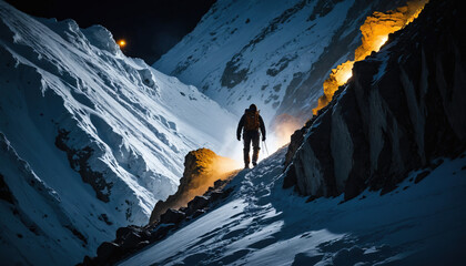 Peak Secrets in Snowy Winter: The Pathfinder's Jaunt Engulfed in Landslide