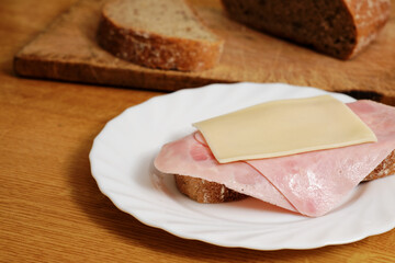 Czech oblozeny chleb on plate