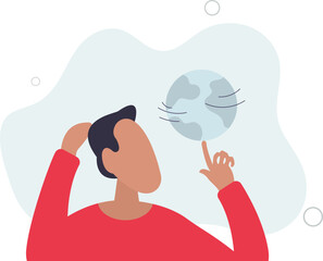 Global business or world economy, power to control the world, leadership to success in global network concept.flat design with people.