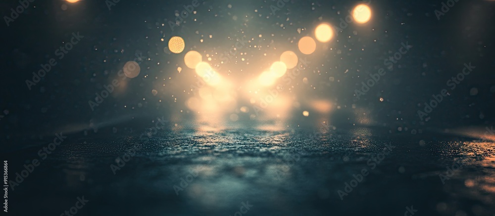 Poster blurred image light for night. with copy space image. place for adding text or design