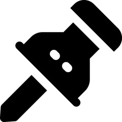 push pin icon. vector glyph icon for your website, mobile, presentation, and logo design.