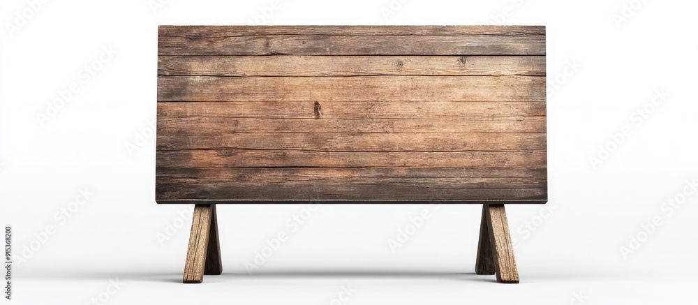 Fototapete empty wooden billboard. with copy space image. place for adding text or design