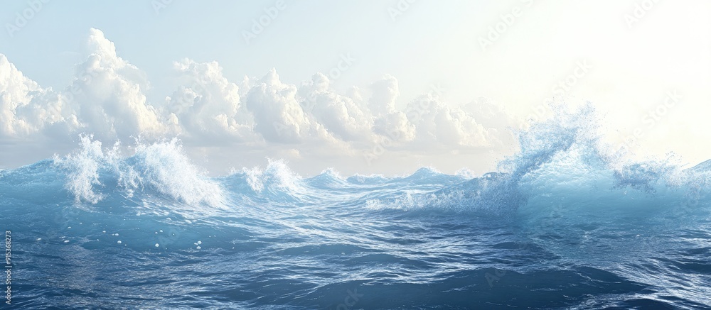 Aufkleber The ocean and the waves. with copy space image. Place for adding text or design