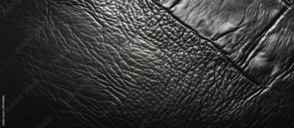 Aufkleber black dark leather texture or background. with copy space image. place for adding text or design