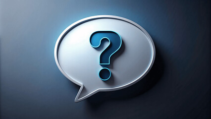 Question mark, faq Q & A , question bubble icon model asking solution logo information	