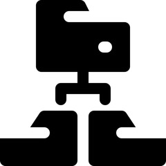 folder management icon. vector glyph icon for your website, mobile, presentation, and logo design.